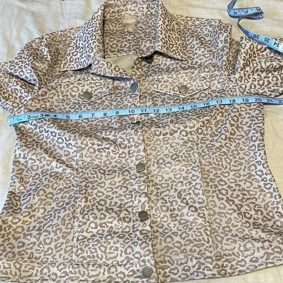 Animal Print Jacket Chicos Gray Cheetah Leopard Contemporary Edgy Glam Modern - Picture 12 of 16